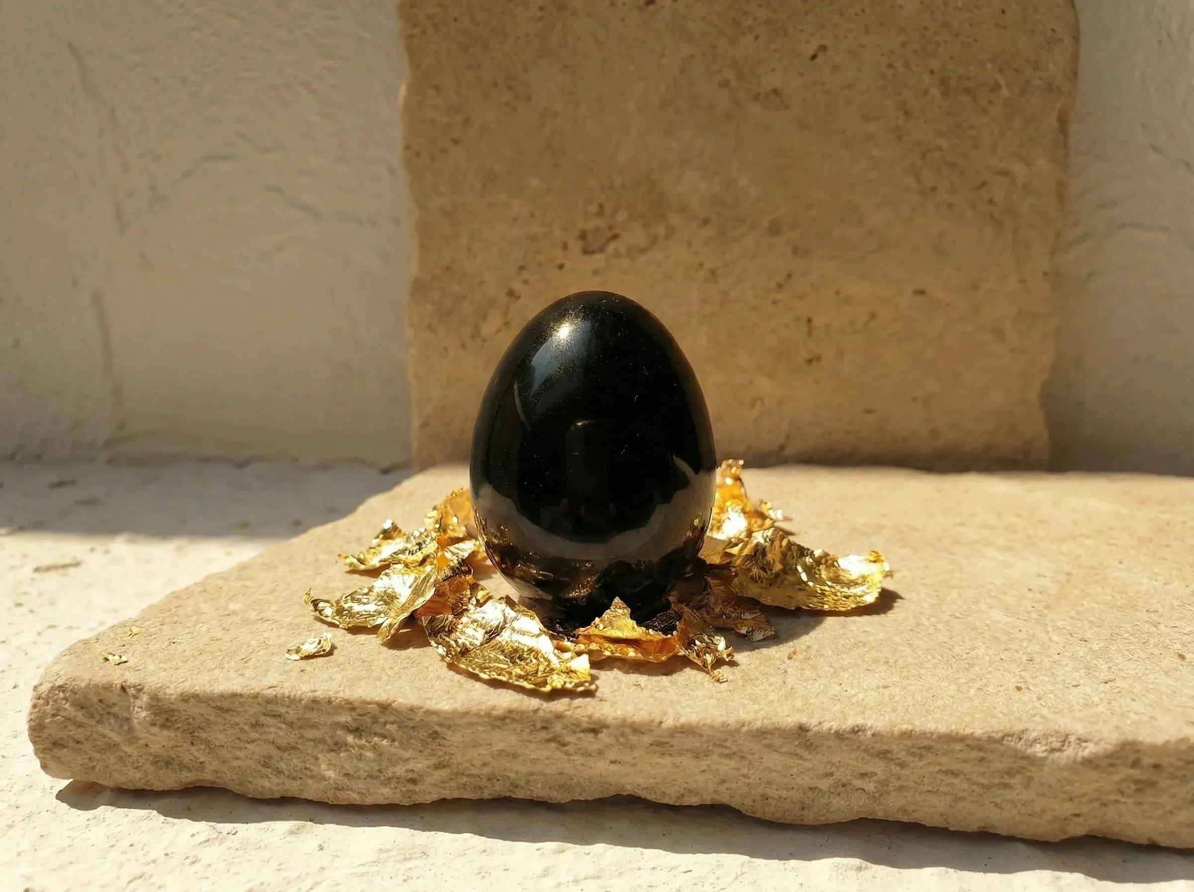 Pierre de soin chakras Jade Noir Poli - Protection & Ombre & Force - Essences Agape 96305501