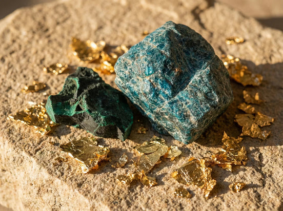 Pierres lithothérapie Apatite Bleue Brute - Manifestation & Expression - Essences Agape 23674164