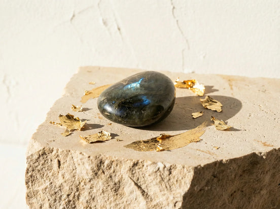 Pierres lithothérapie Labradorite Polie - Magie & Lumière & Bouclier - Essences Agape 28220281