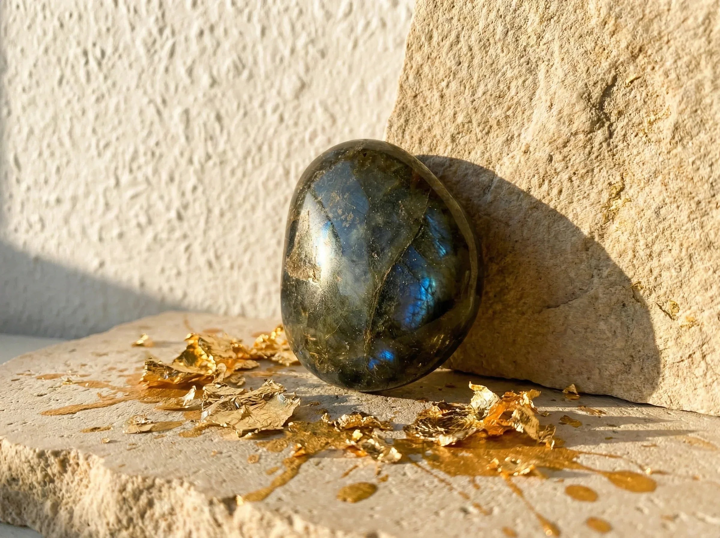 Pierres lithothérapie Labradorite Polie - Magie & Lumière & Bouclier - Essences Agape 18753772