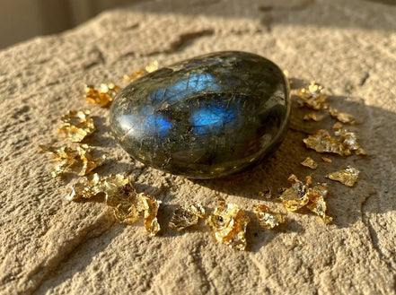 Pierres lithothérapie Labradorite Polie - Magie & Lumière & Bouclier - Essences Agape 6927047