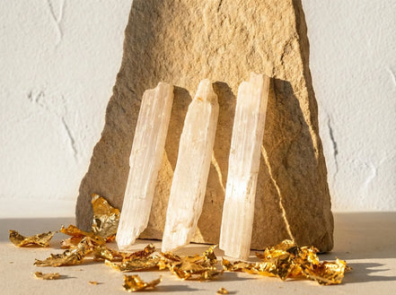 Pierres naturelles Sélénite Brute - Clarté & Lumière Divine & Paix - Essences Agape 83636556