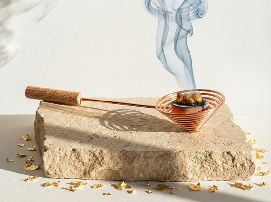 Porte Encens Cuivre Premium Brossé - Chaleur & Conduction & Art - Essences Agape 22468844