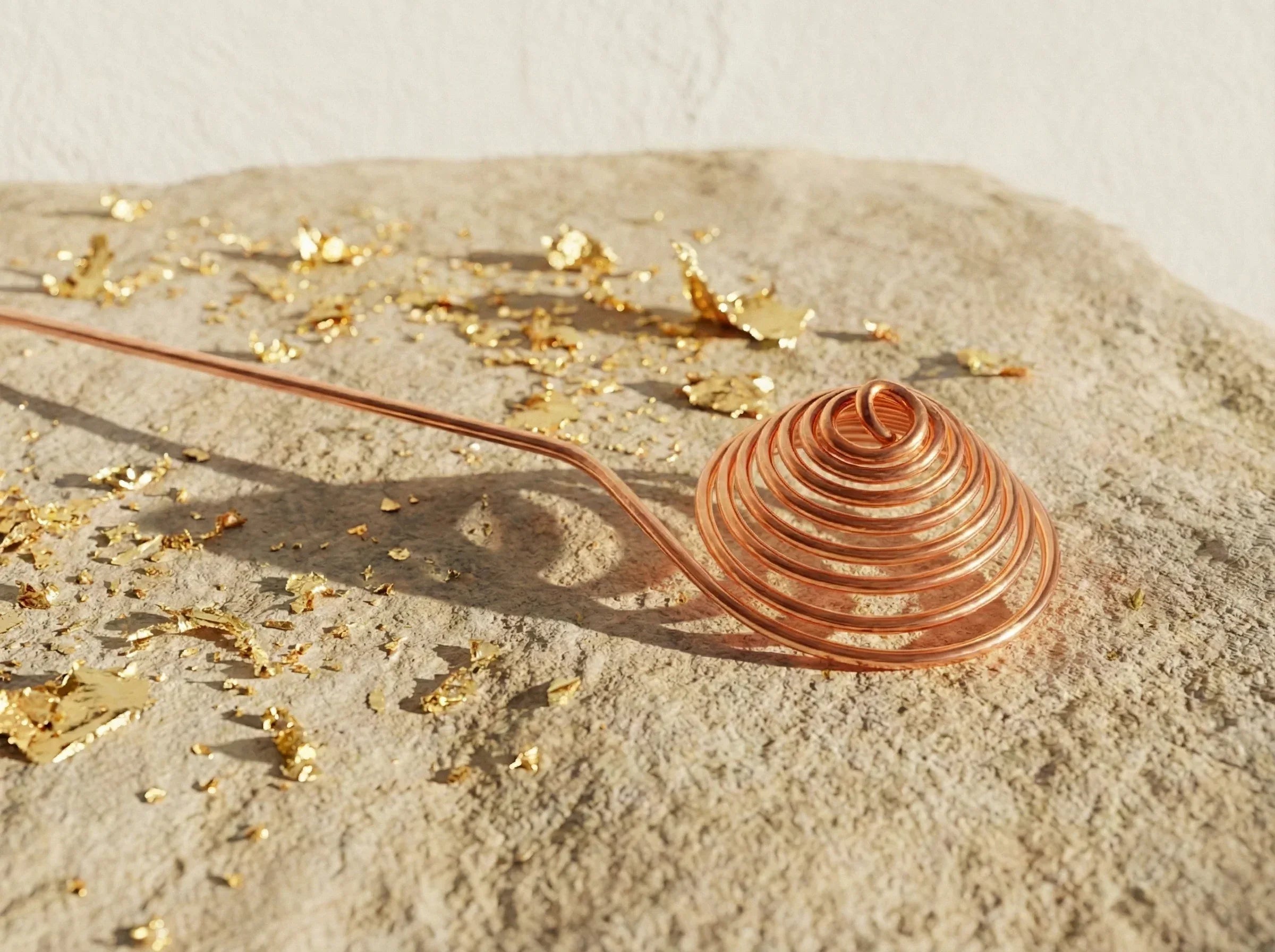 Porte Encens Cuivre Premium Brossé - Chaleur & Conduction & Art - Essences Agape 13501892