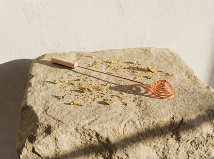 Porte Encens Cuivre Premium Brossé - Chaleur & Conduction & Art - Essences Agape 89153786