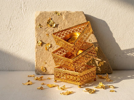 Porte bougie Géométrique Or Triangle - Structure & Lumière Infinie - Essences Agape 13854699