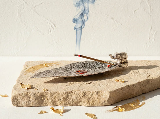 Porte encens Plume Argent - Légèreté, Message Céleste & Prière - Essences Agape 22477799