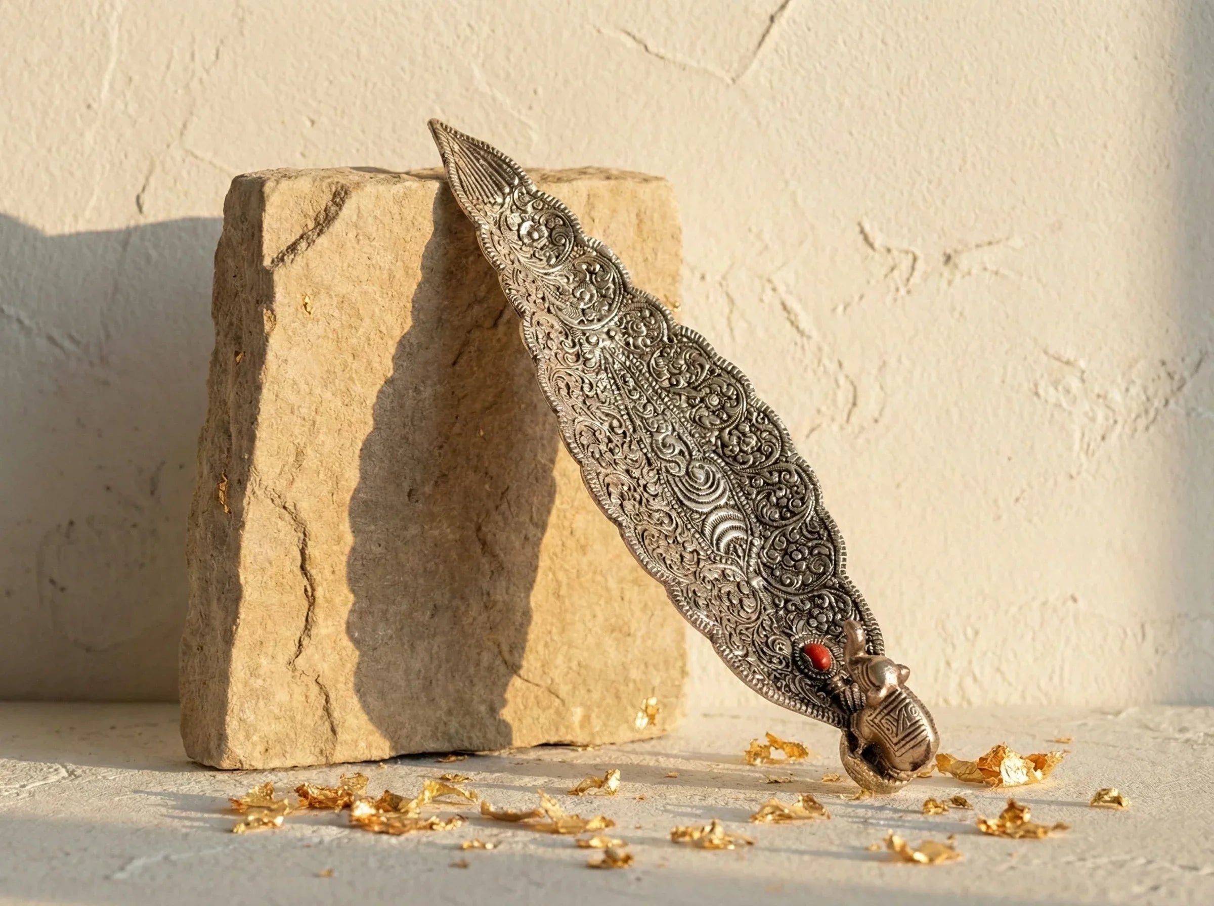 Porte encens Plume Argent - Légèreté, Message Céleste & Prière - Essences Agape 60946862