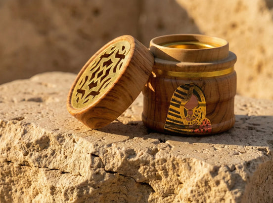 Portes bakhoor Bois Motif Égyptien - Tradition & Géométrie Divine - Essences Agape 4610057