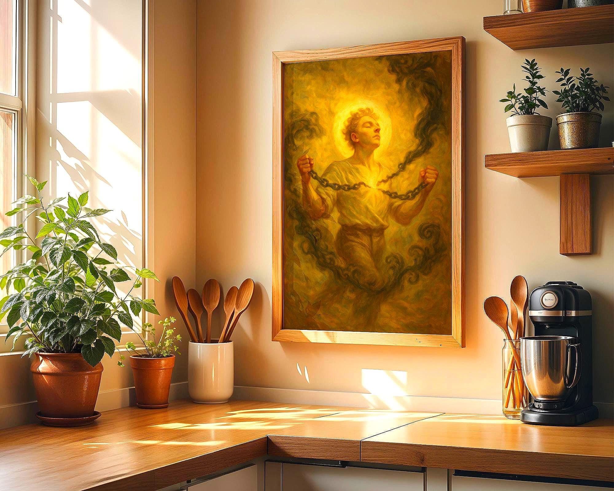 Poster astrologie spirituelle chaîne brisée, peinture française art - Essences Agape 81594883