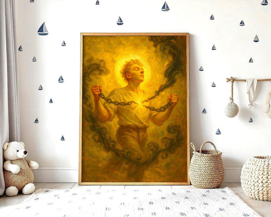 Poster astrologie spirituelle chaîne brisée, peinture française art - Essences Agape 44841817