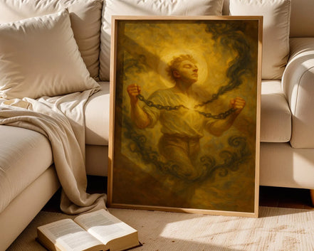 Poster astrologie spirituelle chaîne brisée, peinture française art - Essences Agape 21866971