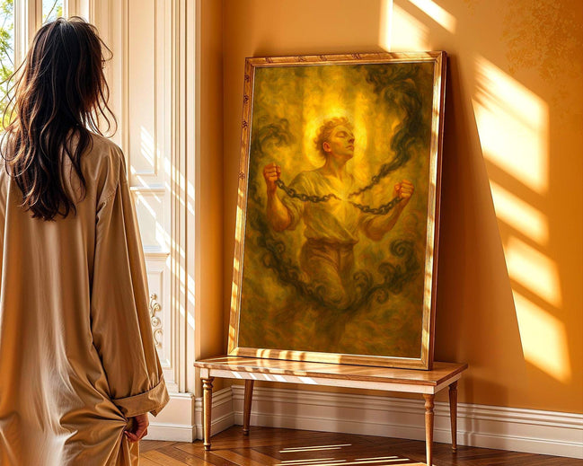 Poster astrologie spirituelle chaîne brisée, peinture française art - Essences Agape 27451171