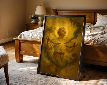 Poster astrologie spirituelle chaîne brisée, peinture française art - Essences Agape 56954362