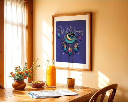 Poster attrape-rêves, art spirituel, affiche rêve, astrologie Essences Agape