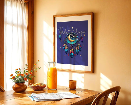 Poster attrape-rêves, art spirituel, affiche rêve, astrologie Essences Agape