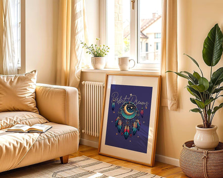 Poster attrape-rêves, art spirituel, affiche rêve, astrologie Essences Agape