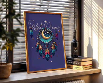 Poster attrape-rêves, art spirituel, affiche rêve, astrologie Essences Agape