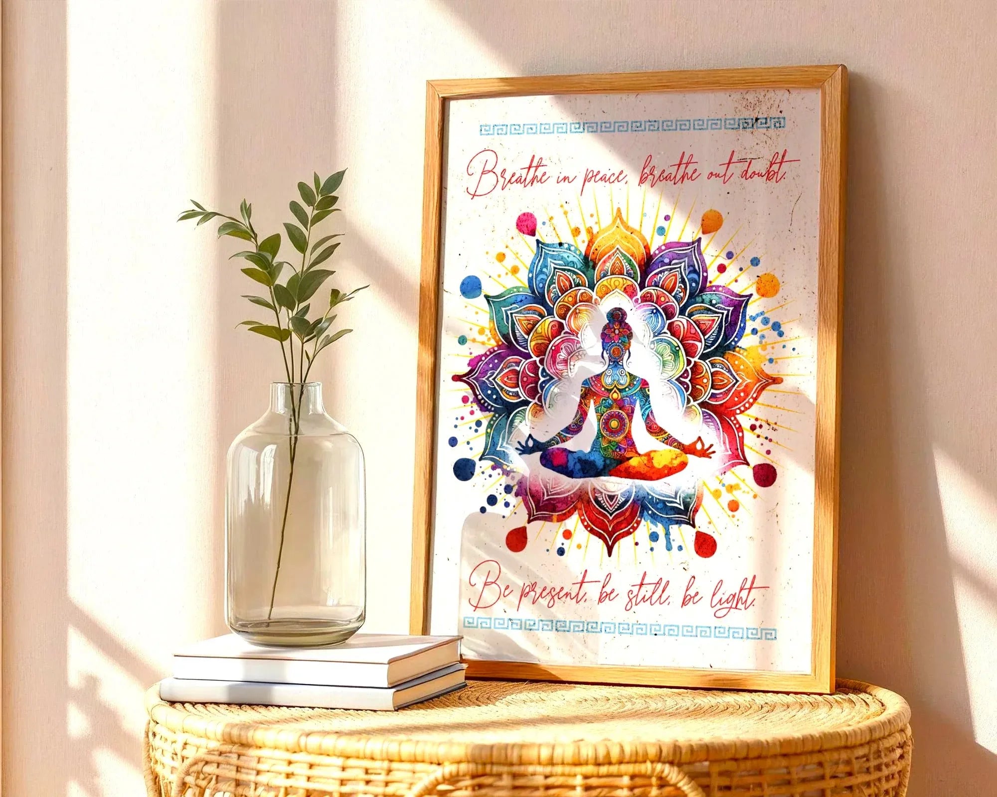 Poster bien-être imprimable, art méditation, affiche positive motivation - Essences Agape 23835314