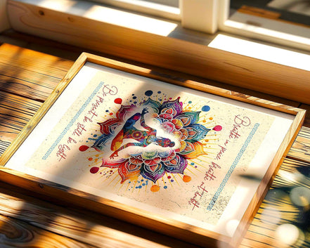 Poster bien-être imprimable, art méditation, affiche positive motivation - Essences Agape 14176863