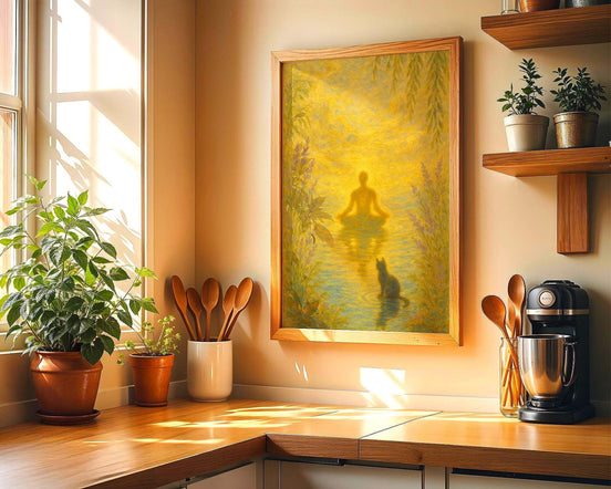 Poster développement personnel, méditation, peinture française, yoga - Essences Agape 42122428