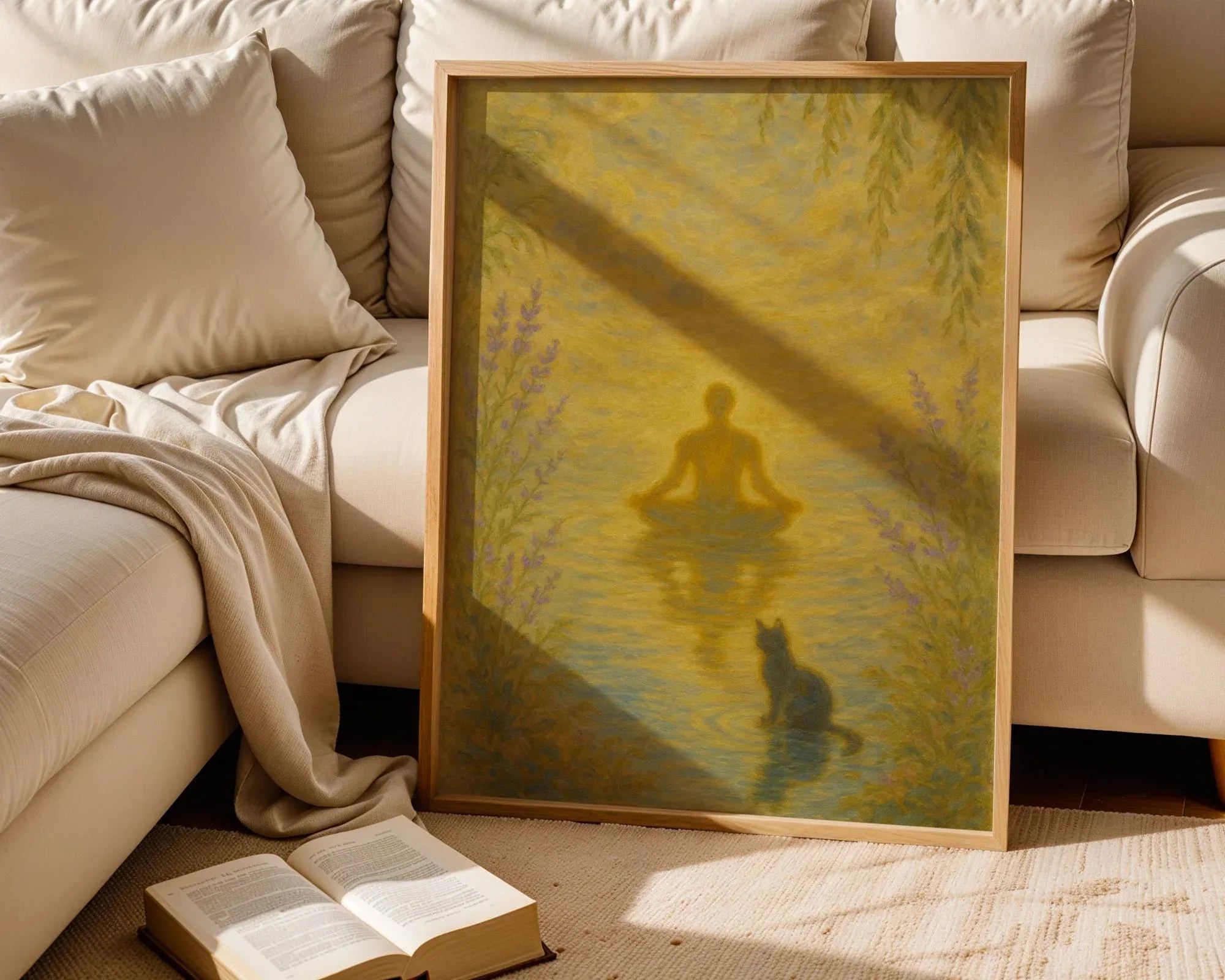 Poster développement personnel, méditation, peinture française, yoga - Essences Agape 77052195