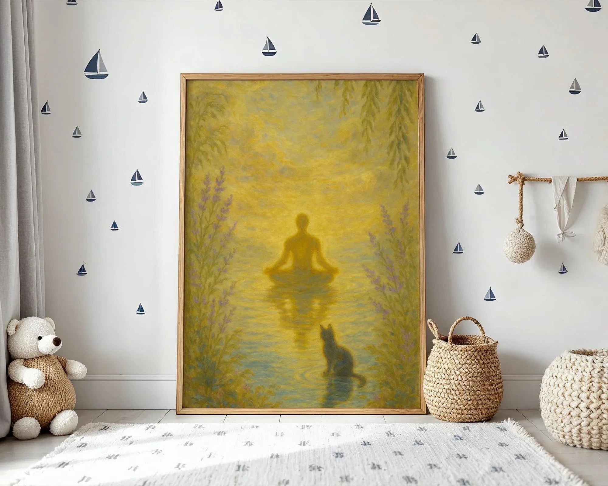 Poster développement personnel, méditation, peinture française, yoga - Essences Agape 2116700