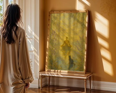 Poster développement personnel, méditation, peinture française, yoga - Essences Agape 40414627