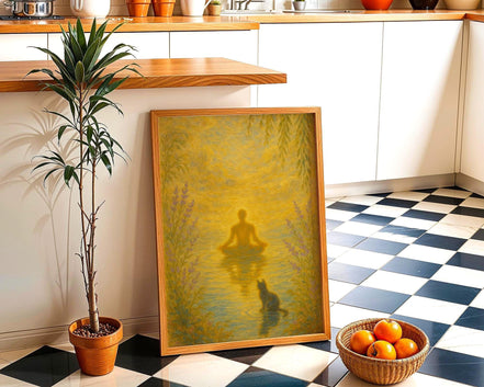 Poster développement personnel, méditation, peinture française, yoga - Essences Agape 21878398