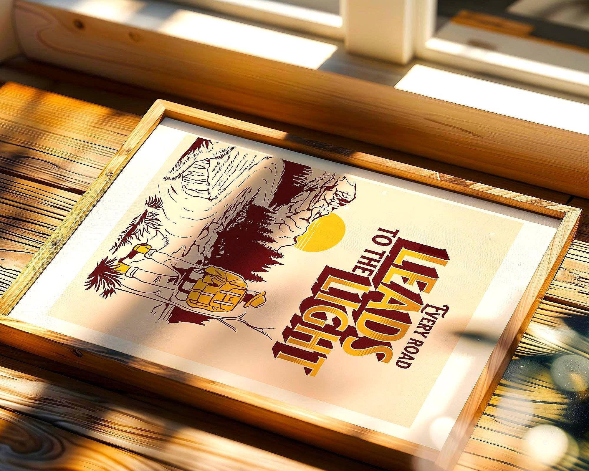 Poster de développement personnel, affiche chemin de vie Essences Agape