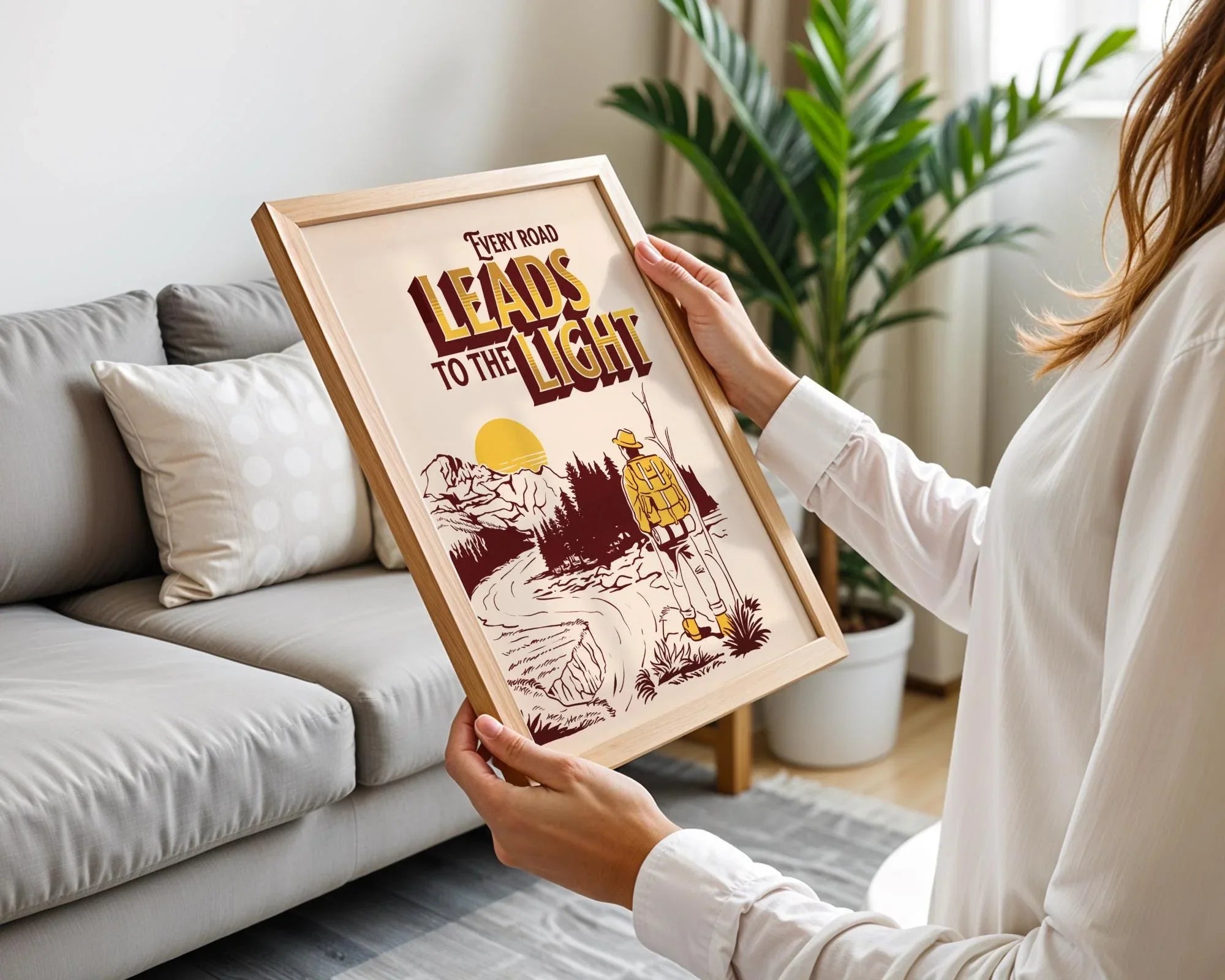 Poster de développement personnel, affiche chemin de vie Essences Agape