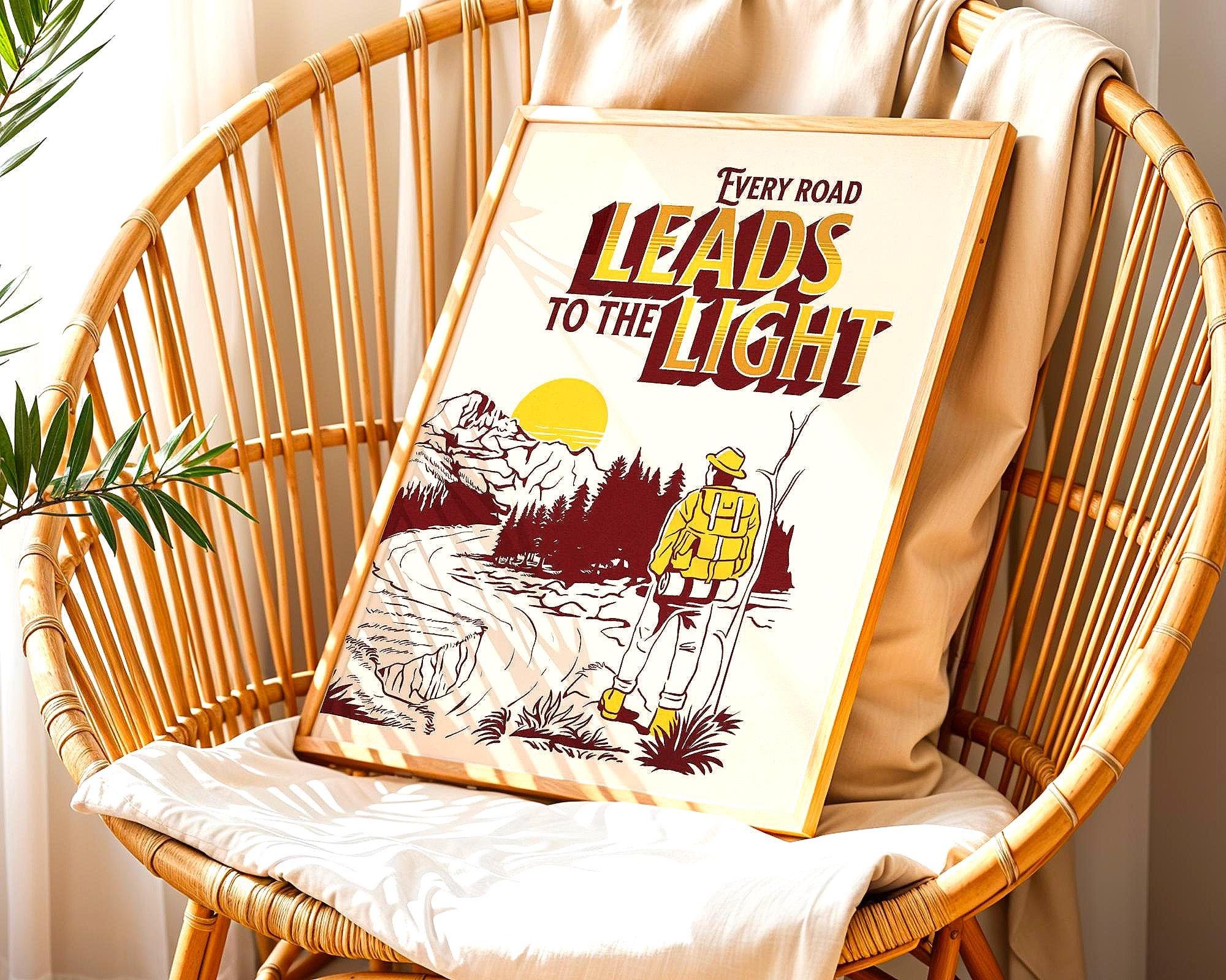 Poster de développement personnel, affiche chemin de vie Essences Agape