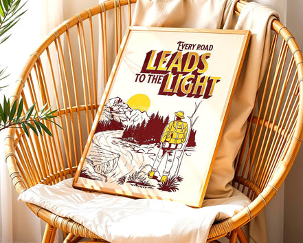 Poster de développement personnel, affiche chemin de vie Essences Agape