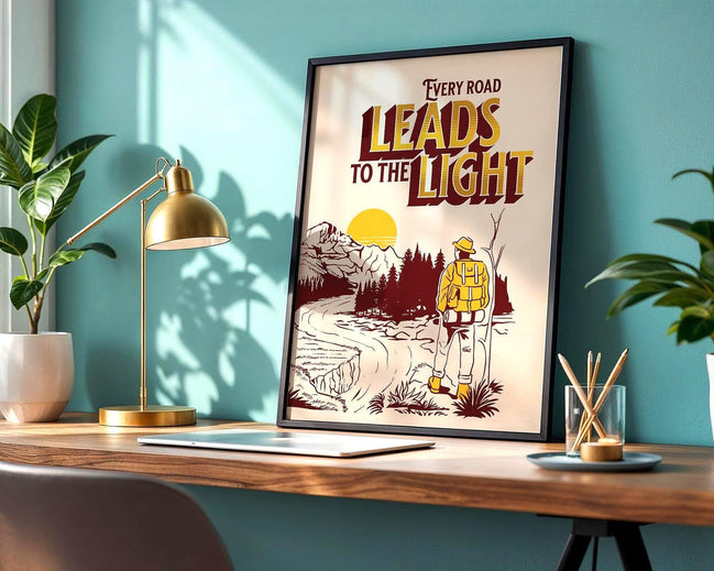 Poster de développement personnel, affiche chemin de vie Essences Agape