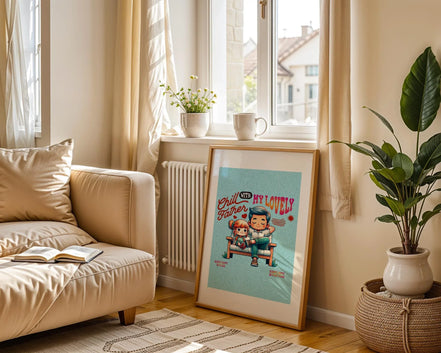 Poster digital famille, art père et enfant, affiche amour, bien-être - Essences Agape 826850