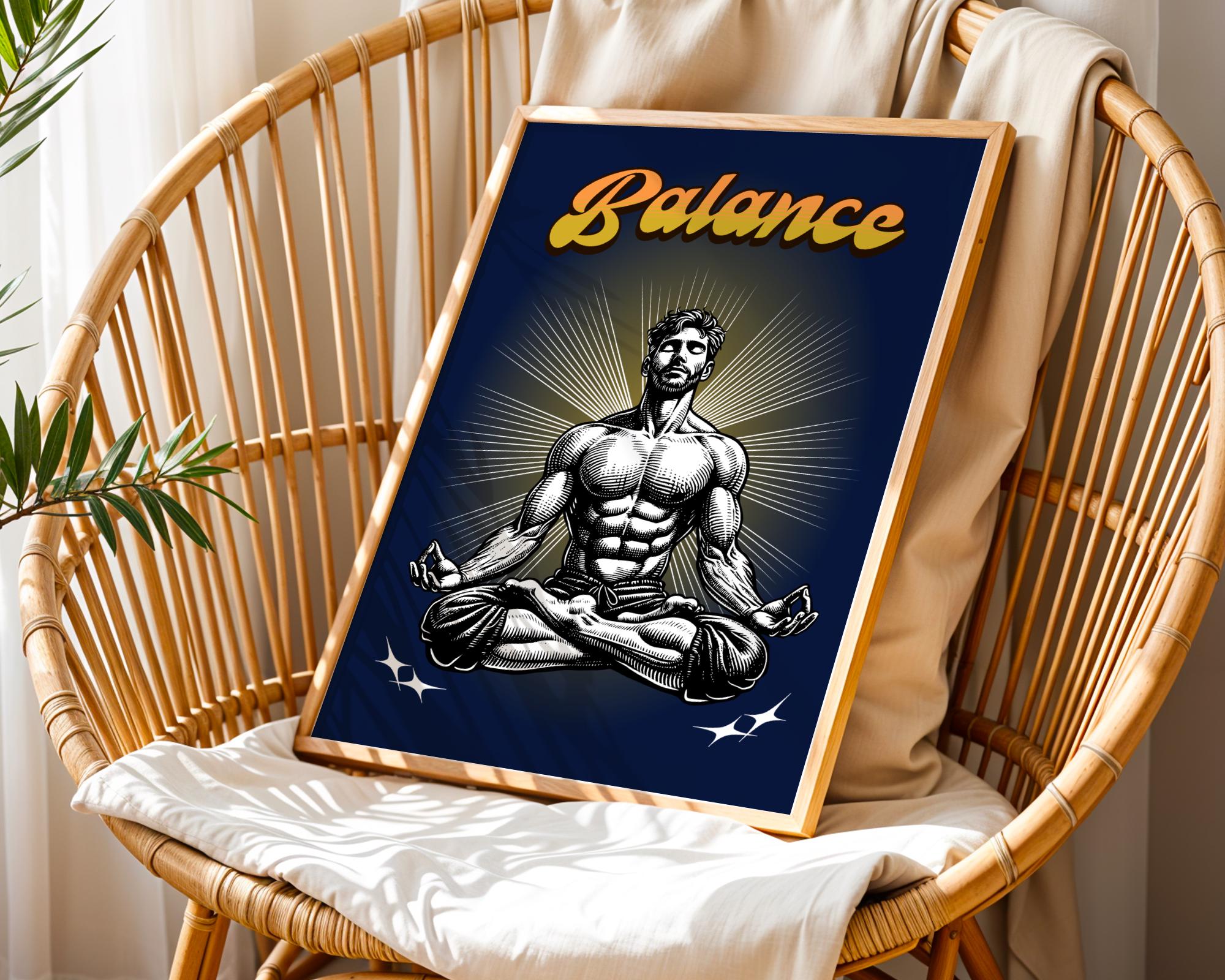 Poster méditation affiche, art spirituel, pensée positive, poster yoga - Essences Agape 90437845