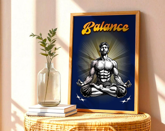 Poster méditation affiche, art spirituel, pensée positive, poster yoga - Essences Agape 80555147