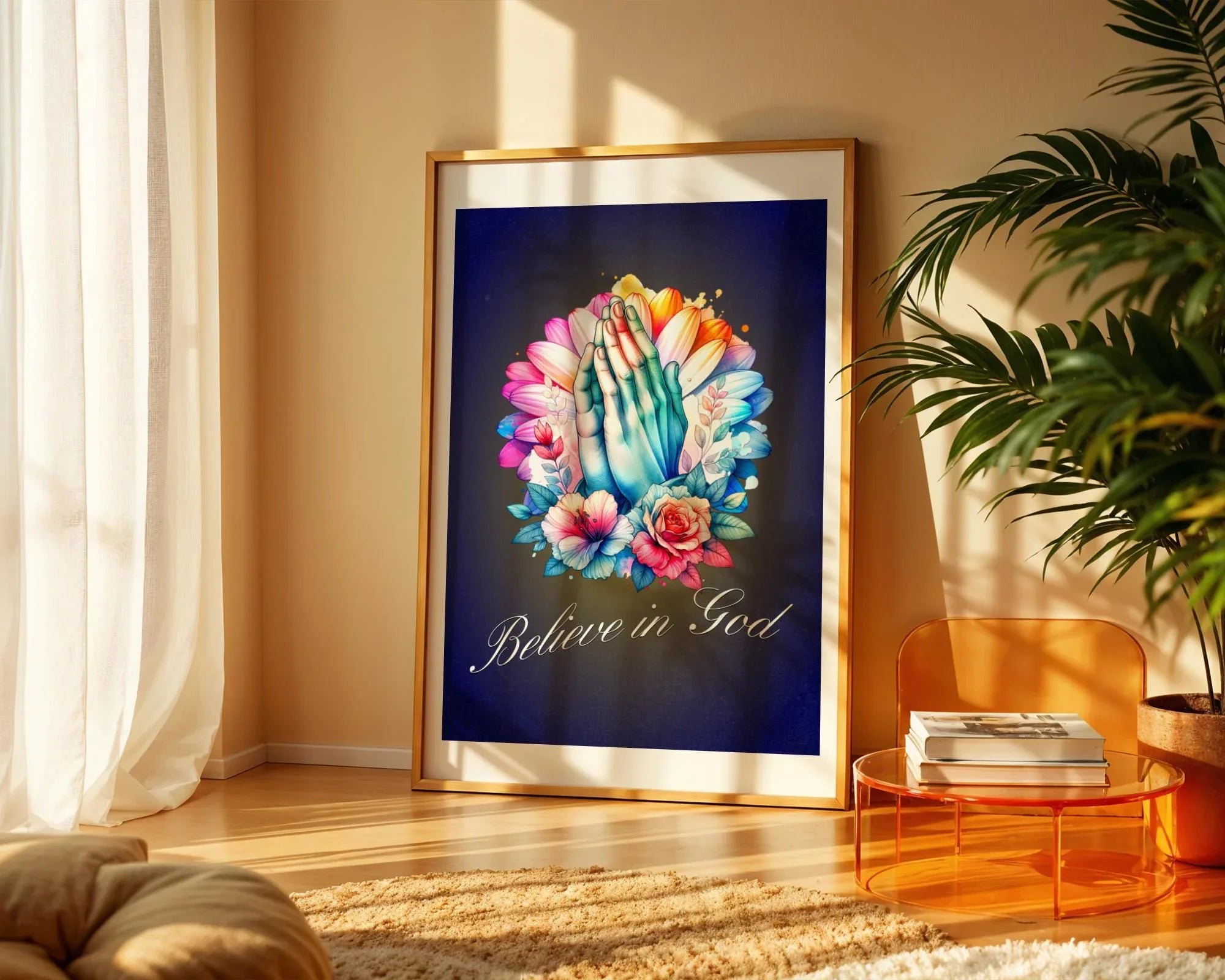 Poster spirituel, mural imprimable, affiche prière, foi, inspirant - Essences Agape 15337464