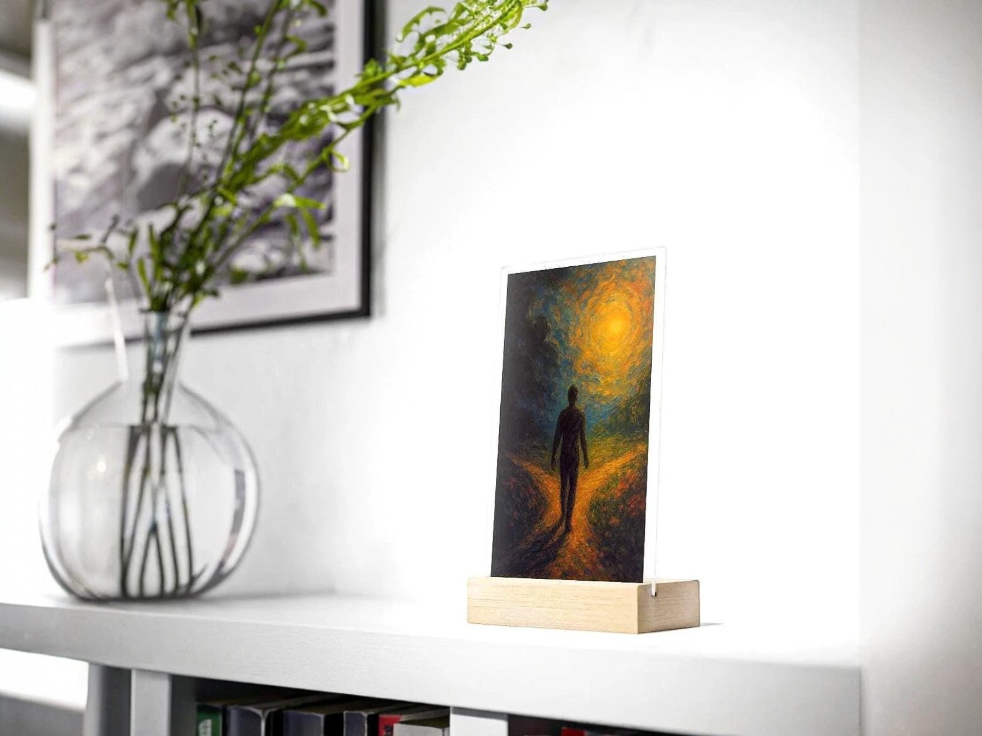 Présentoir acrylique chemin lumineux spirituel, décor intérieur zen - Essences Agape 4146432