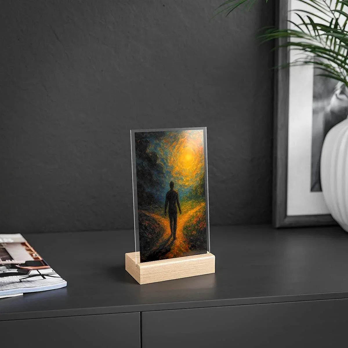 Présentoir acrylique chemin lumineux spirituel, décor intérieur zen - Essences Agape 9547871