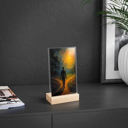 Présentoir acrylique chemin lumineux spirituel, décor intérieur zen - Essences Agape 9547871