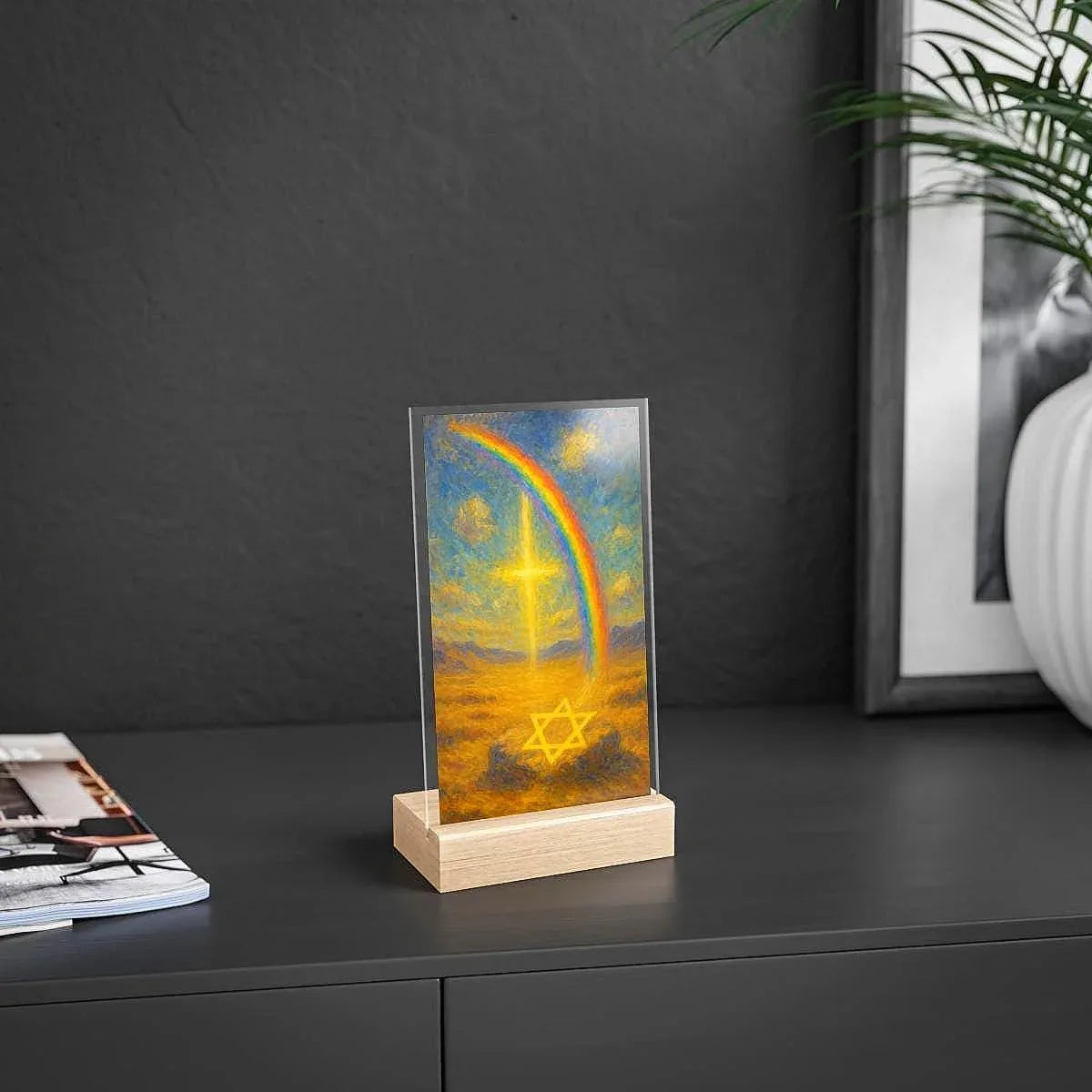 Présentoir acrylique croix, étoile de David, tableau juif religion - Essences Agape 50055271