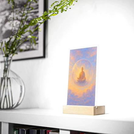 Présentoir acrylique méditation, religieux paix intérieure, décor zen - Essences Agape 43243326