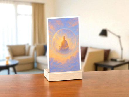 Présentoir acrylique méditation, religieux paix intérieure, décor zen - Essences Agape 63523859