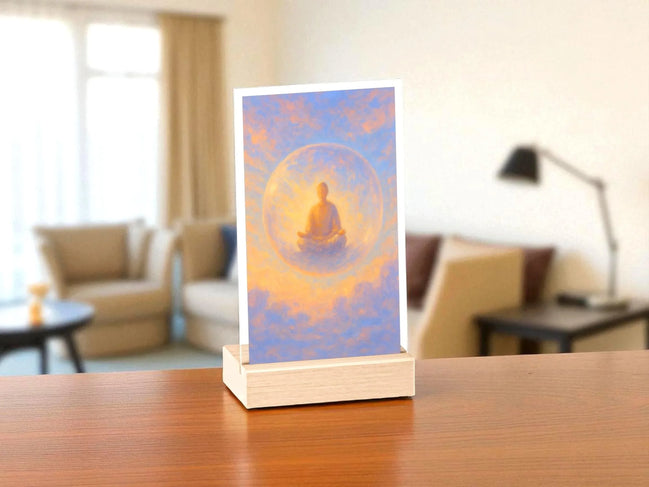 Présentoir acrylique méditation, religieux paix intérieure, décor zen - Essences Agape 63523859