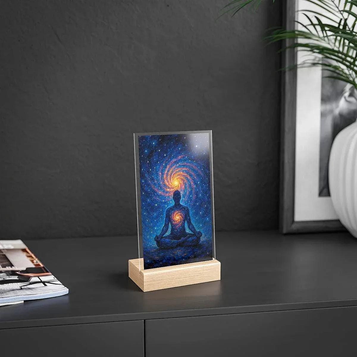 Présentoir chakra, univers méditation cosmique, tableau ésotérique - Essences Agape 38124835