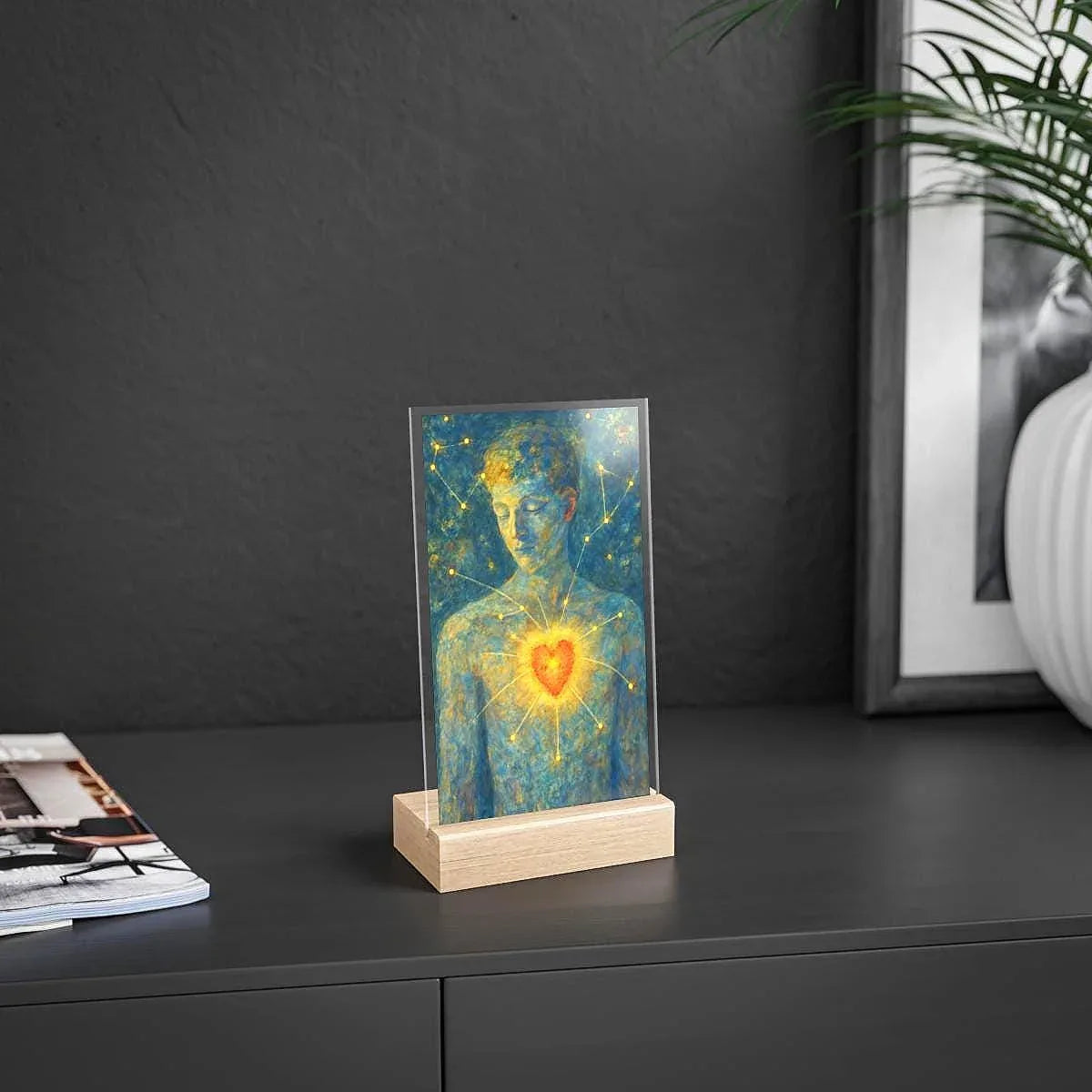 Présentoir coeur guérison lumière intérieure, tableau religieux zen - Essences Agape 41595675