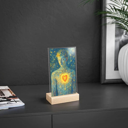 Présentoir coeur guérison lumière intérieure, tableau religieux zen - Essences Agape 41595675