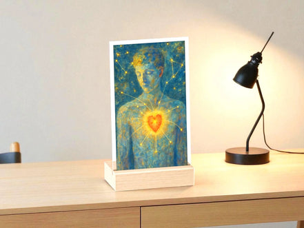 Présentoir coeur guérison lumière intérieure, tableau religieux zen - Essences Agape 60803004