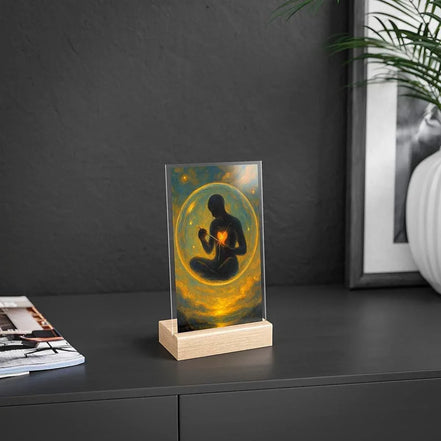 Présentoir coeur guérison méditation, tableau chevet gratitude zen - Essences Agape 48507815